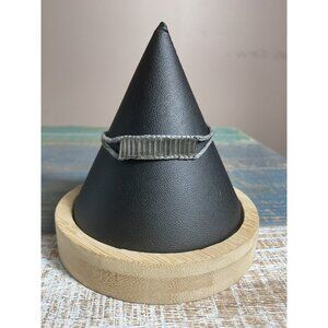 American Eagle Brand Gray Cord Bracelet With Metal Accents